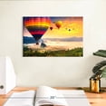 thumbnail image 3 of Elephant Stock Hot Air Balloons In The Sky Wall Art - Horizontal Canvas Wall Art - Living Room Wall Decor - Transportation Canvas - Orange And Purple Decor - 12" x 8", 3 of 8
