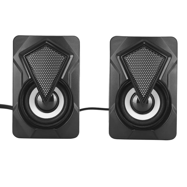 Speaker, Low Power 7 Color Light Heavy Bass USB Wired Speaker For PC For Laptop For Mobile Phone