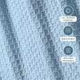 thumbnail image 3 of Bare Home Waffle Blanket - 100% Cotton - Lightweight & Breathable - King/Cal King, Light Blue, 3 of 5