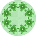 thumbnail image 1 of Ahgly Company Indoor Round Patterned Light Green Area Rugs, 7' Round, 1 of 6