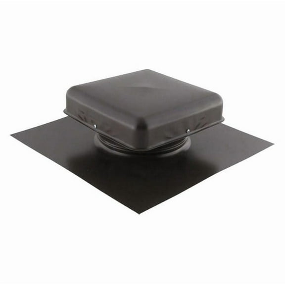 RDP Black Square Pan Style Roof Vent (38 sq. in. NFA)