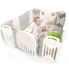 LUDOSPORT Foldable Baby Playpen 14+2 Panel Toddler Activity Center