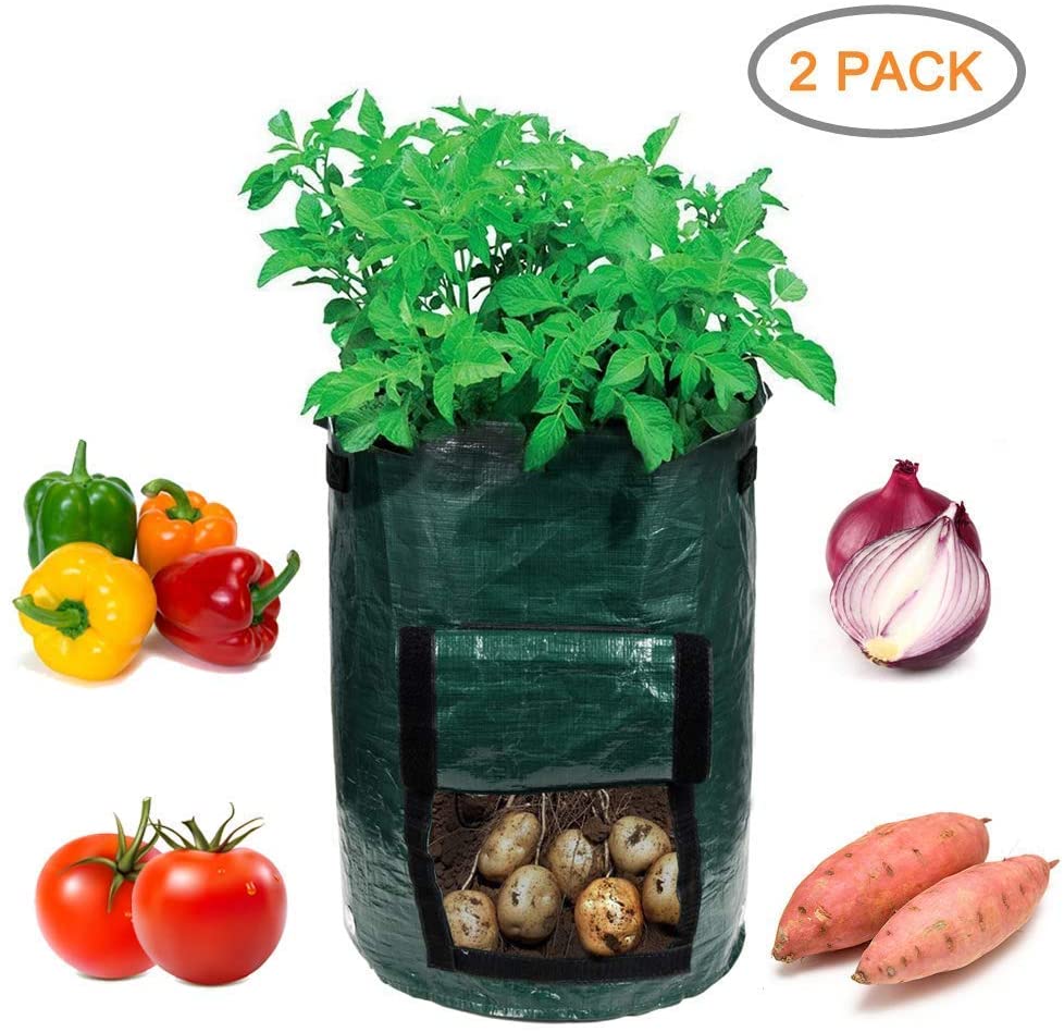 Potato Planter Bags, Garden Tub for Vegetable Growing with Flap Access