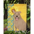 thumbnail image 3 of Summer Sunflowers Fawn Pit Bull Terrier Flag Garden Size, 3 of 5