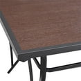 thumbnail image 7 of Patio Festival 63 in. Long Metal Outdoor Dining Black Brown Table for up to 8, 7 of 7