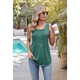 thumbnail image 4 of Womens Loose Fit Casual Flowy Tank Tops Sleeveless Summer Tops Dark green XXL, 4 of 9