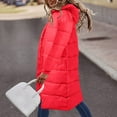 thumbnail image 2 of Vedolay Womens Parkas Long Sleeve Knit Coat Open Front Cardigan Coat Outerwear Red,M, 2 of 5