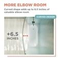 thumbnail image 6 of Zenna Home Rustproof 50" to 72" Adjustable Tension Curved Shower Curtain Rod, Brushed Nickel, 6 of 8