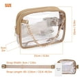 thumbnail image 4 of Spencer Cross Body Fanny Pack for Women, Fashion Waist Packs with Metal Chain Design, Crossbody Bags, Belt Bag, Clear Bag for Cycling Shopping Travel, Khaki, 4 of 12