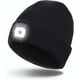 thumbnail image 3 of Hatlight Gorro LED unisex con luz, linterna recargable USB, gorro de punto LED, gorro de faro, calcetín navideño, regalos para hombres, marido, papá, negro, 3 of 4