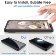 thumbnail image 5 of (3+1 Pack) amFilm tempered glass screen protector & camera lens protector for Google Pixel 8 Pro, Ultrasonic Fingerprint Compatible, with Easy Installation Frame, Anti Scratch, Bubbles-Free, 5 of 7