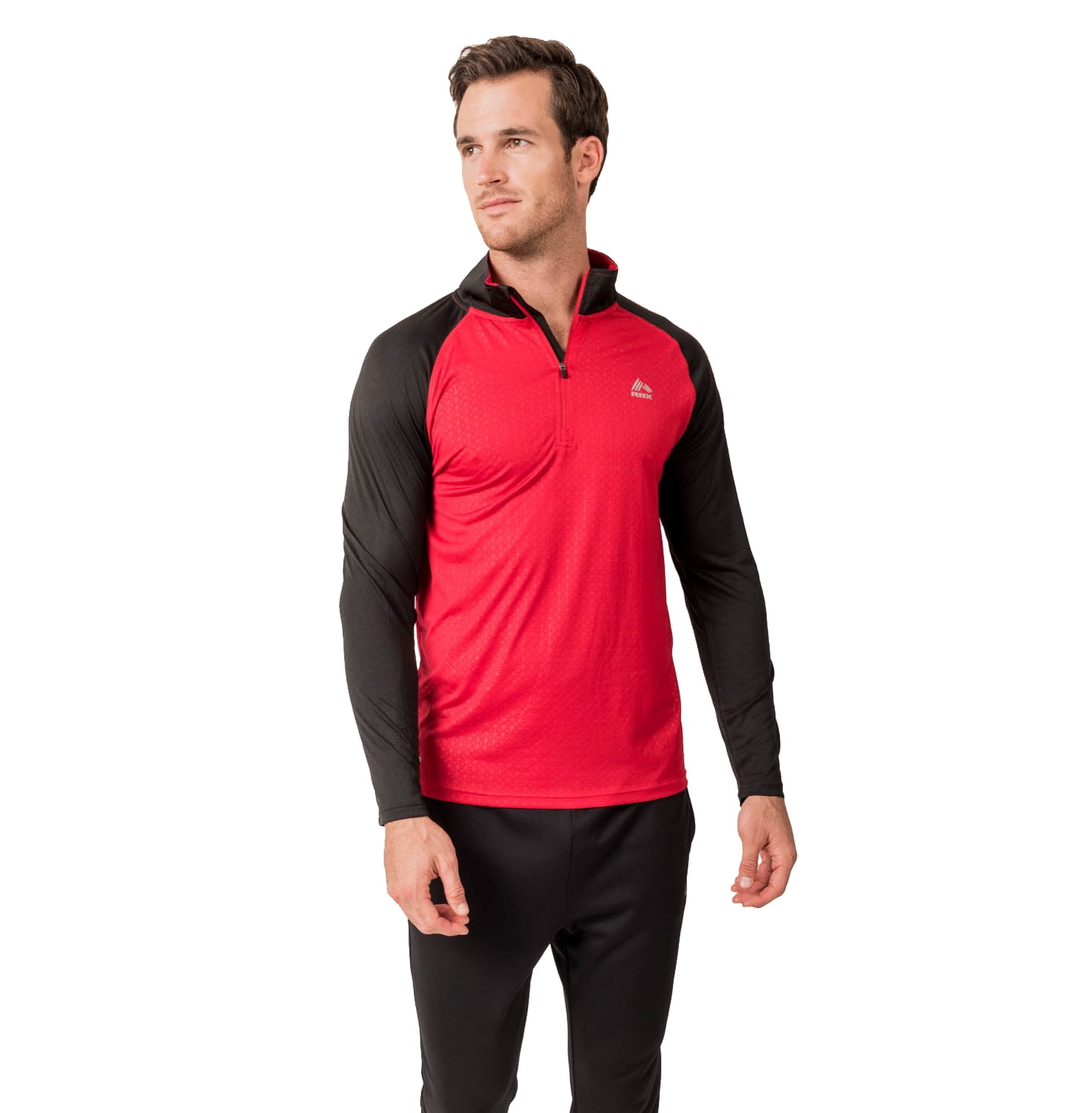 RBX RBX Active Men's Light Breathable Semifitted QuarterZip Mock Neck Shirt