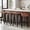 Brown 4pcs, variant on Senfot 26.2 Inch Bar Stools Counter Height with Low Back Footrest Wood Frame Wide PU Leather Upholstered Seat Barstools Set for Kitchen Islands Counter Bars Home Black 2pcs