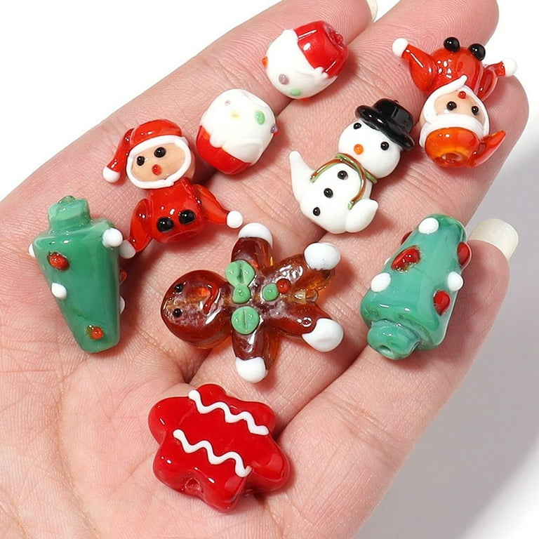 23x28MM Christmas Gingerbread Man Kawaii Lampwork Beads Pendant Charms for  Earring Bracelet Necklace Diy Jewelry Making Supplies - AliExpress