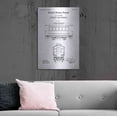 thumbnail image 6 of Luxe Metal Art 'Streetcar Blueprint Patent White' Metal Wall Art, 24"x36", 6 of 9