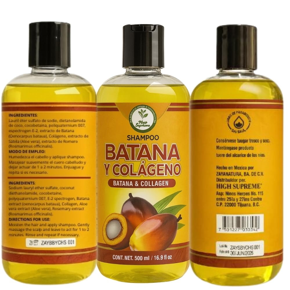 Batana Oil Shampoo with Collagen, Rosemary & Aloe Vera & Conditioner Combo – 16.9 fl oz Each – Nourishing & Moisturizing Combo – Salt-Free, Paraben-Free – For Dry & Thinning Hair – Men & Women