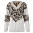 thumbnail image 4 of sususu Women's Fair Isle Sweater 2025 Oversized Knitted Sweaters Long Sleeve Boat Neck Fairisle Pattern Pullover Jumper Tops,A02-Khaki,S, 4 of 5