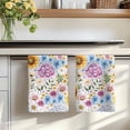 thumbnail image 7 of Sunflower Kitchen Towels Set of 3, Colorful Flowers Summer Botanical Watercolor Absorbent Dish Towels for Kitchen, Microfiber Hand Towel, Quick Drying Tea Towel for Cleaning Decorative Dishcloths, 7 of 7