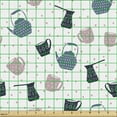 thumbnail image 2 of Tea Party Fabric by the Yard, Teapots Cezve Briki for Cozy Time Coffee Cup Rhythmic Print, Decorative Upholstery Fabric for Sofas and Home Accents, Purpleblue Pale Rose by Ambesonne, 2 of 5
