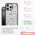 thumbnail image 2 of Case for iPhone 16 Pro Max, [10ft 4X Military-Grade Drop Protection] Durable & Shockproof Phone Case Cover Design for iPhone 16 Pro Max - Doodle Dog - Clear Black, 2 of 6