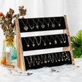 thumbnail image 6 of Sfugno Necklace Holder, 3 Tier Necklace Organizer Jewelry Organizer Stand with Velvet, Wood Necklace Display Stands for Selling, 6 of 7