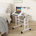 thumbnail image 4 of Gymax Bureau d'Ordinateur Réglable Mobile Poste de Travail Inclinable, 4 of 10