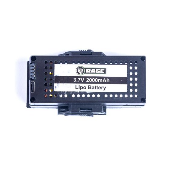 Rage RC RGR4412 3.7V 1S 2000mAh Lipo Battery with Case, Stinger 2.0