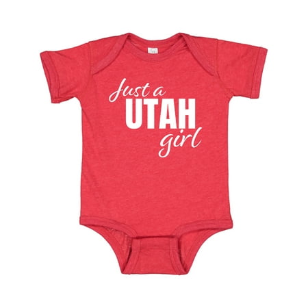 

Inktastic Just a Utah Girl Born and Raised Gift Baby Girl Bodysuit