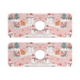 thumbnail image 7 of Yayeee Faucet Mat for Kitchen Sink 14.7" Diatomite Long Splash Guard Pad, Pink Christmas Snowman, 2 Pack, 7 of 7