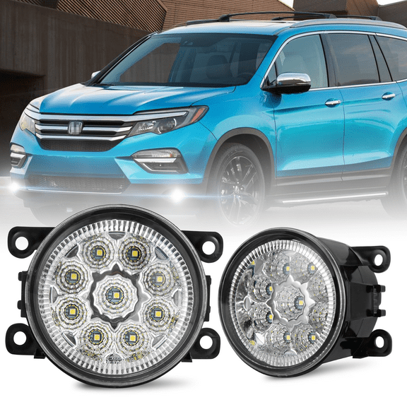 Pair Fog Lights Fit for Honda Pilot 2012 2013 2014 2015 2016 2017 2018 Driving Front Bumper Lamps Assembly Clear Lens