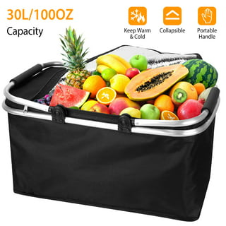 Sardfxul Picnic Basket Rattan Picnic Basket with Lid Food Storage Container  for Spring Picnic for Family Camping Gatherings