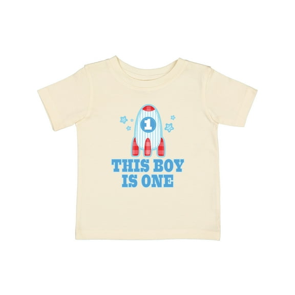 Inktastic 1st Birthday Boy Rocket Ship Boys Baby T-Shirt