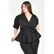 thumbnail image 4 of Set pantalon y blusa corte peplum Roman Fashion /Tallas Extras, 4362 (Negro) negro 42, 4 of 5