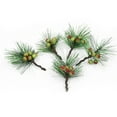 thumbnail image 3 of Mini Simulation Plastic Foam Pine Needles Christmas DIY Cane Circle Wreath Decoration, 3 of 12
