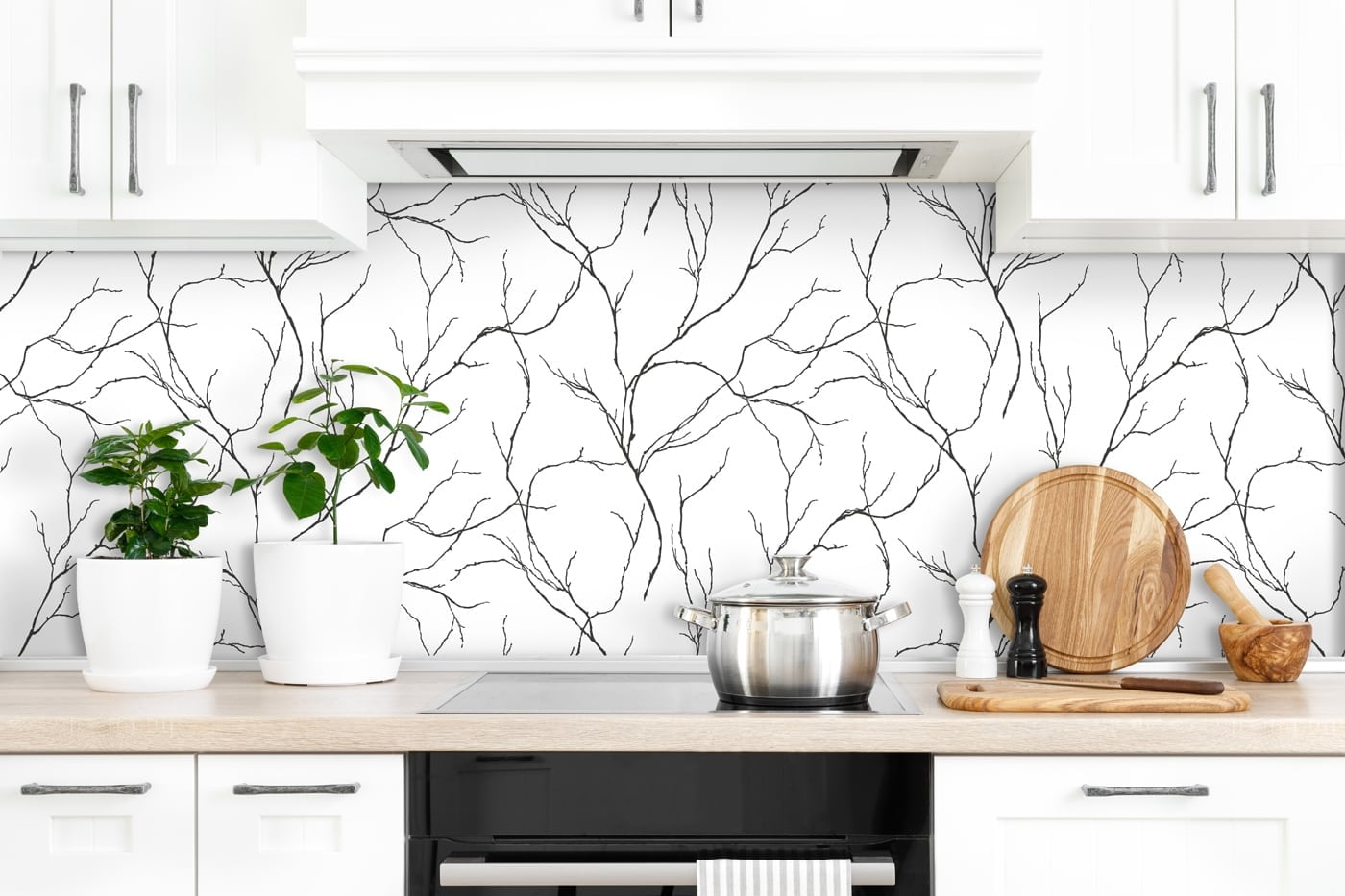 NextWall Delicate Branches Peel and Stick Wallpaper