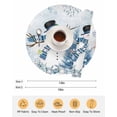 thumbnail image 6 of 15 Inch Round Placemats Set of 6, Christmas Coastal Non Slip Heat Insulation PP Table Mats, Blue Snowman Pine Tree Starfish Coral Washable Place Mats for Kitchen Dining Party Table Decor, 6 of 7