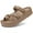 Brown, variant on Litfun Slides for Women Thick Soles Slide Sandals with Arch Support Adjustable Buckle Platform Sandals, Black, 8-8.5