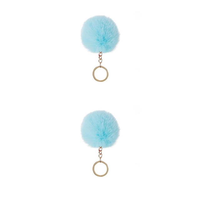 Injueey Fuzzy Ball Llavero Flexible Cómodo Encantador Llaveros Adorable Práctico Llaveros Mujeres para niños Adultos Ancianos Estudiantes Verde claro Verde claro 7cm 2piezas Injueey CBP349875