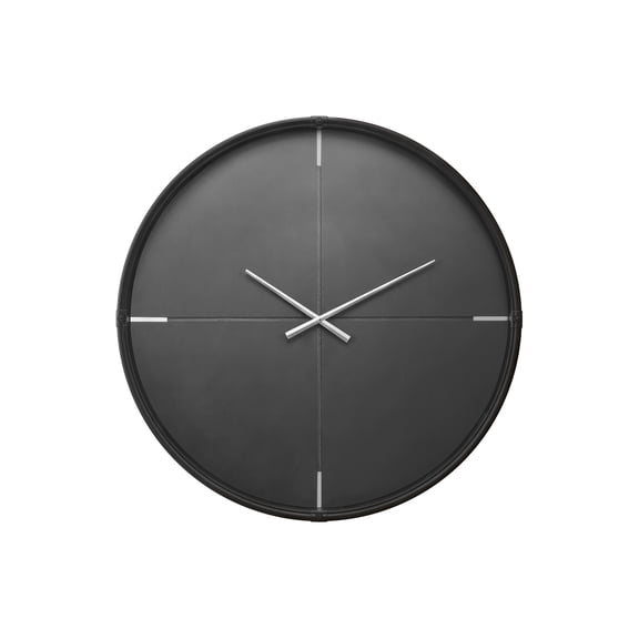 Clocks - 30" Round - Large Oversized - Wall Clock - Black Plastic Frame