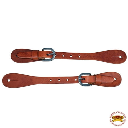 Hilason Western Spur Straps Leather Mahogany