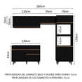 thumbnail image 3 of Cocina Integral Madesa Reims 260cm Negro 09, 3 of 11
