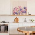 thumbnail image 6 of Pink Blue Spring Floral Wall Art Painting on Canvas, Rustic Summer Flower Botanical Canvas Art Home Prints Wall Art Framed Modern Artwork for Living Room Bedroom Wall Decor 8x8in, 6 of 9
