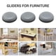thumbnail image 3 of 24pcs 25mm Furniture Glides Ch Leg Sliders For Furniture Easy Movers (round), 3 of 5