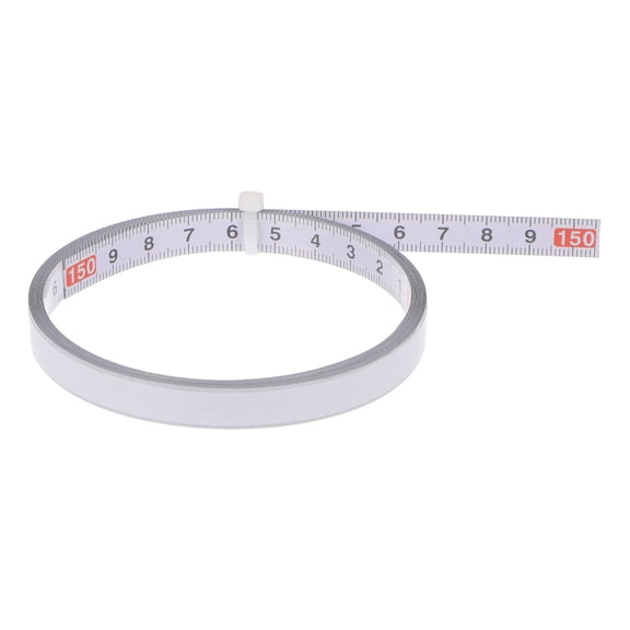 Self Adhesive Tape Measure 300cm Middle to Both Sides Sticky Steel Ruler Tape for Workbench, White