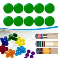 thumbnail image 1 of Colaxi 10 Pcs Tampons de Queue de Snooker Tampons de Ferrule Pièce de Réparation Remplacement Accessoire de Billard pour Compétition de Salle de Jeux Vert, 1 of 8