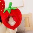 thumbnail image 3 of Cute Strawberry Headgear Sleeping Pillow Toy Fruit Headwear Accesorio de disfraz Cubierta de cabeza suave para fiesta de Halloween Regalos Sunnimix Sombrero de fiesta, 3 of 7