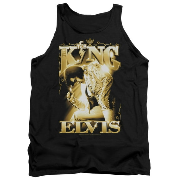 Elvis Presley The King Adult Tank Top T-Shirt Black