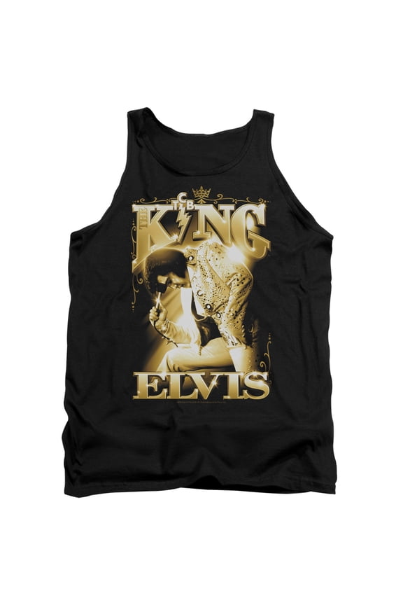 Elvis Presley The King Adult Tank Top T-Shirt Black