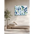 thumbnail image 5 of Navy Blue Leaves Wall Art for Living Room, Canvas Picture Wall Decor for Bathroom Bedroom, Green Summer Botanical Painting Artwork for Office Kitchen Hallway Dining Room Home Decorations 20"x24", 5 of 8