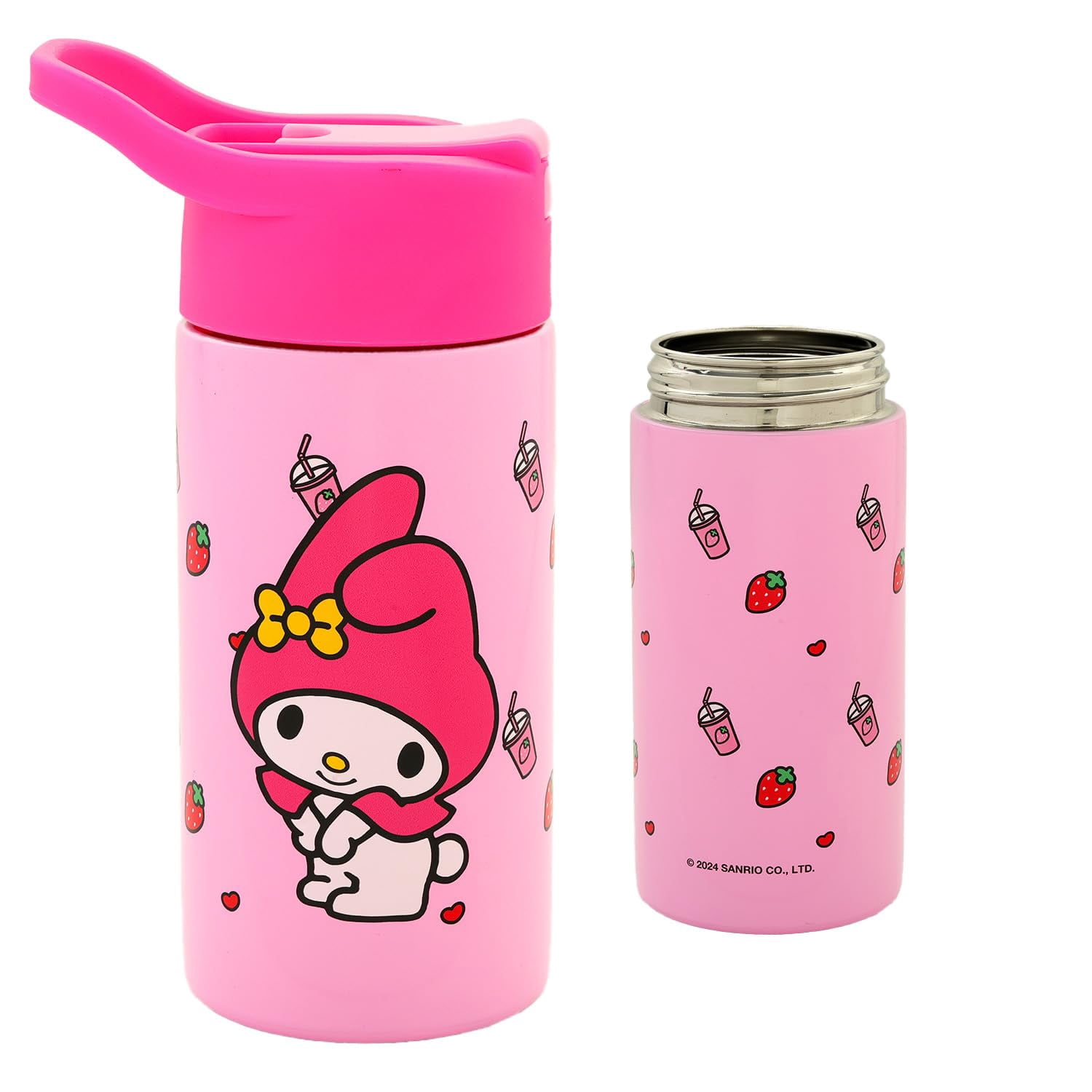 My Melody Stainless Steel Water Bottle for Girls - Bundle with 14